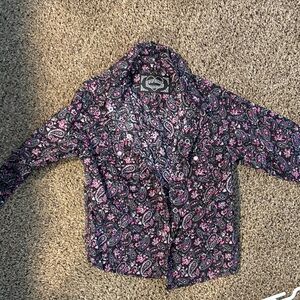 Stylish Paisley Button-Down Shirt for Kids